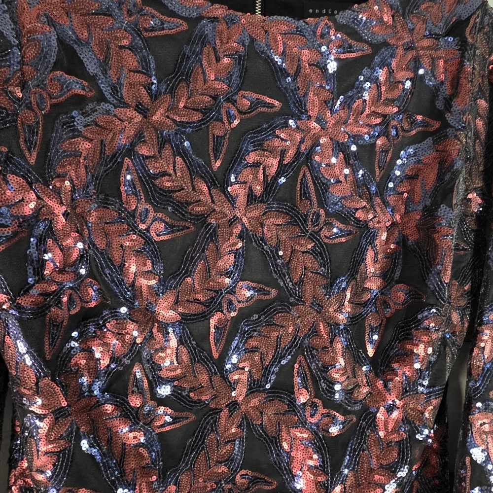 Endless Rose sequence Hoiday Dress Size L Navy/Rouge 💥sale - Picture 7 of 7